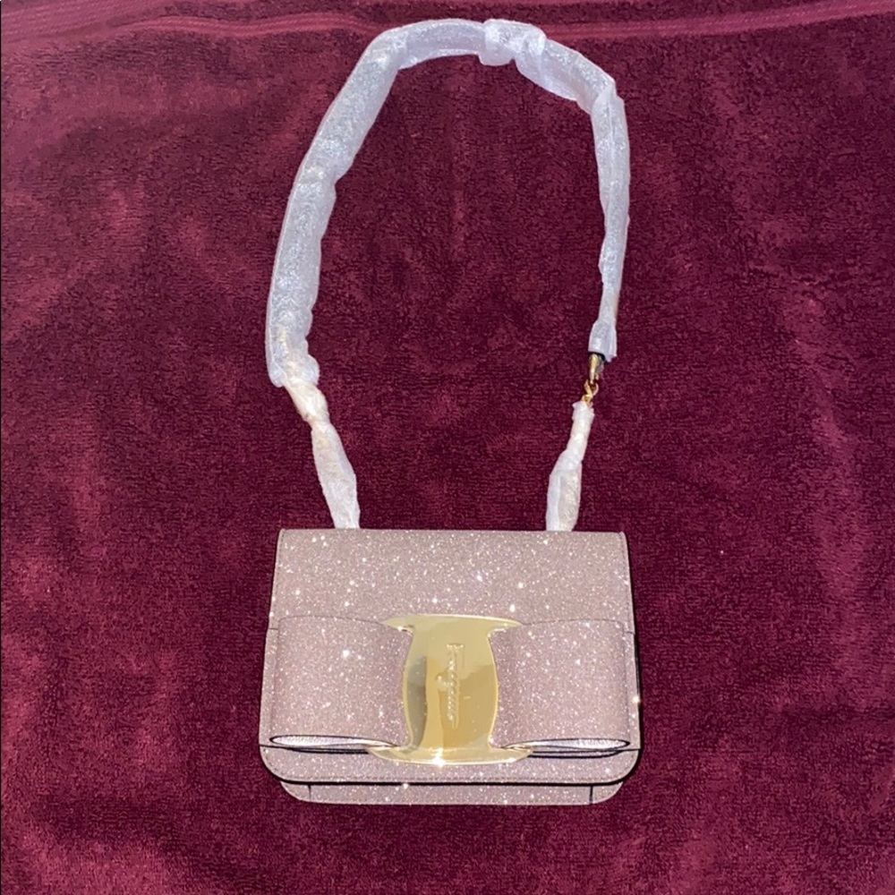 Salvatore Ferragamo Vara Rainbow Glitter Mini Bag